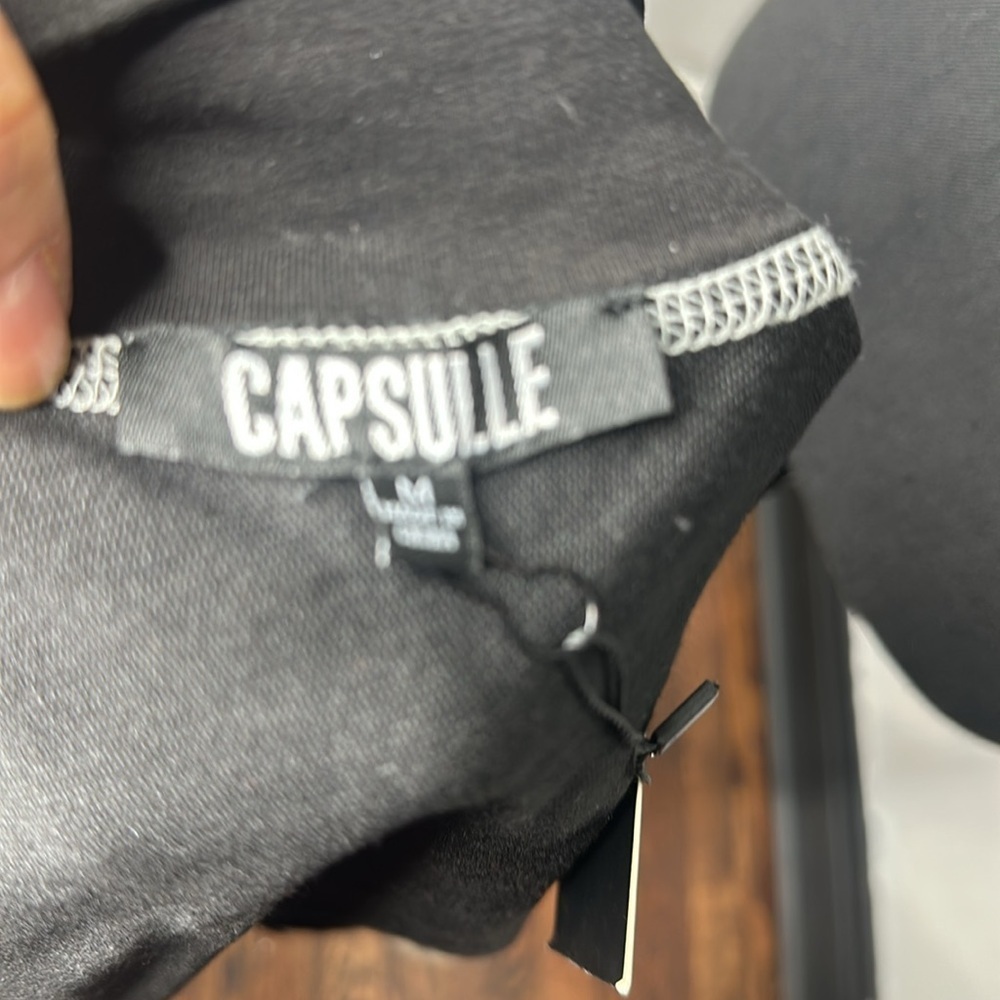 Black Active Zip-Up Jacket & Leggings with White Stitching - Picture 6 of 10